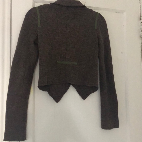 Free People Grey/Green Military Style Blazer - Picture 5 of 5